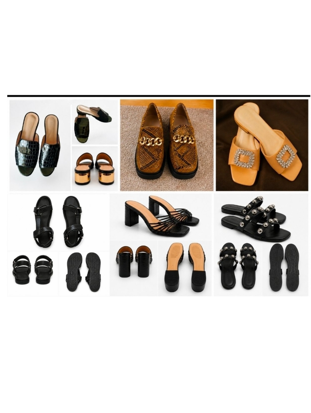 Steve Madden Black & Tan Mixed-Style Women's Sandals and Mules